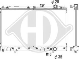 Diederichs DCM2446 - Radiator, engine cooling car-mod.net