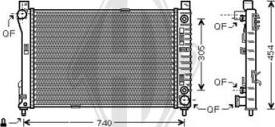 Diederichs DCM2404 - Radiator, engine cooling car-mod.net