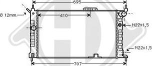 Diederichs DCM2590 - Radiator, engine cooling car-mod.net