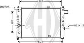 Diederichs DCM2560 - Radiator, engine cooling car-mod.net
