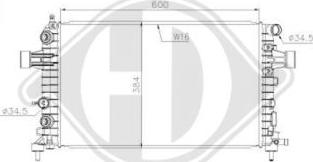 Diederichs DCM2664 - Radiator, engine cooling car-mod.net