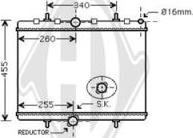Diederichs DCM2816 - Radiator, engine cooling car-mod.net