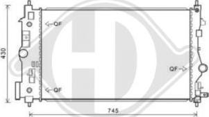 Diederichs DCM2703 - Radiator, engine cooling car-mod.net