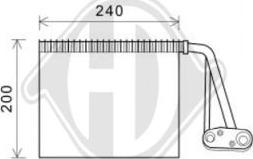 Diederichs DCV1115 - Evaporator, air conditioning car-mod.net