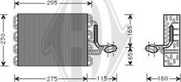 Diederichs DCV1130 - Evaporator, air conditioning car-mod.net
