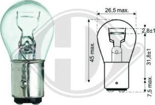 Diederichs LID10051 - Bulb, brake / tail light car-mod.net