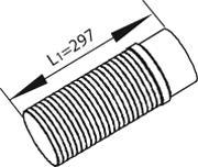 Dinex 48213 - Corrugated Pipe, exhaust system car-mod.net