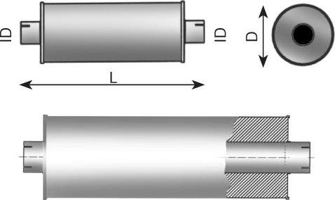 Dinex 68305 - Middle / End Silencer car-mod.net