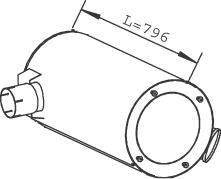 Dinex 28403 - Middle / End Silencer car-mod.net