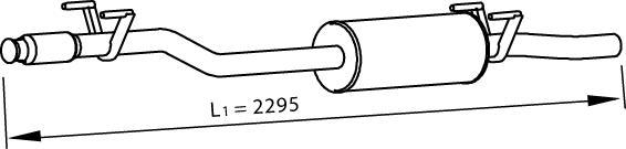 Dinex 74308 - Middle Silencer car-mod.net