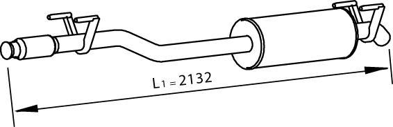 Dinex 74307 - Middle Silencer car-mod.net