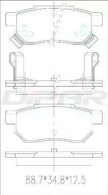Ditas DFB5215 - Brake Pad Set, disc brake car-mod.net