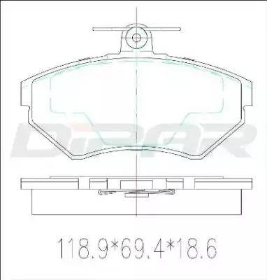 Ditas DFB3032 - Brake Pad Set, disc brake car-mod.net