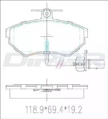 Ditas DFB3232 - Brake Pad Set, disc brake car-mod.net