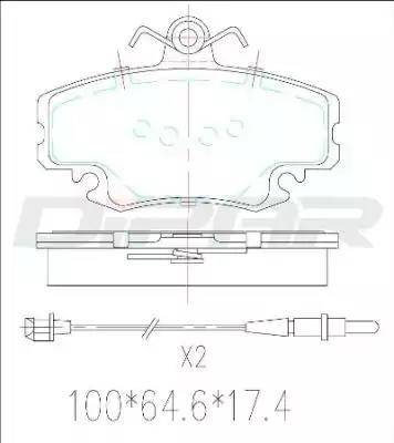 Ditas DFB2465 - Brake Pad Set, disc brake car-mod.net