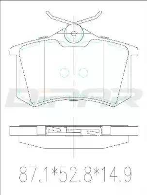Ditas DFB2598 - Brake Pad Set, disc brake car-mod.net