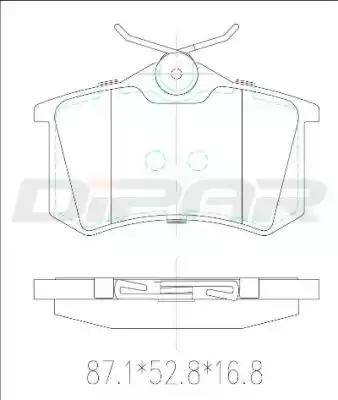 Ditas DFB2589 - Brake Pad Set, disc brake car-mod.net