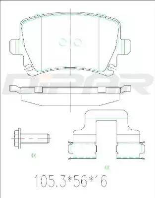 Ditas DFB2388 - Brake Pad Set, disc brake car-mod.net
