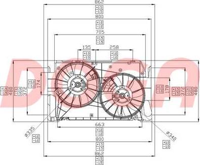 DOGA ETO045 - Fan, radiator car-mod.net