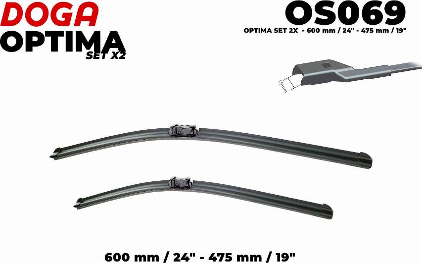 DOGA OS069 - Wiper Blade car-mod.net
