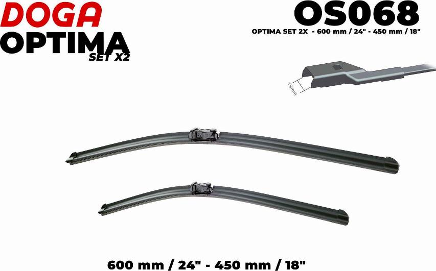 DOGA OS068 - Wiper Blade car-mod.net