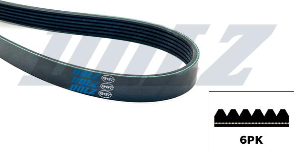 DOLZ 05KD6PK1245 - V-Ribbed Belt car-mod.net