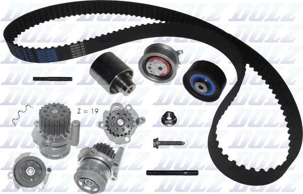 DOLZ KD047 - Water Pump & Timing Belt Set car-mod.net