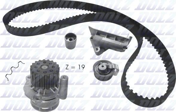 DOLZ KD082 - Water Pump & Timing Belt Set car-mod.net