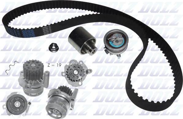 DOLZ KD036 - Water Pump & Timing Belt Set car-mod.net