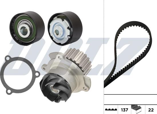 DOLZ KD148 - Water Pump & Timing Belt Set car-mod.net
