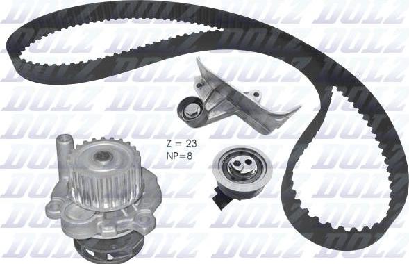 DOLZ KD167 - Water Pump & Timing Belt Set car-mod.net