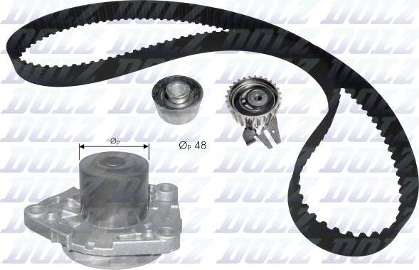 DOLZ KD102 - Water Pump & Timing Belt Set car-mod.net