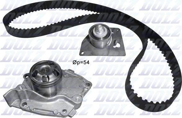 DOLZ KD128 - Water Pump & Timing Belt Set car-mod.net
