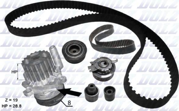 DOLZ KD248 - Water Pump & Timing Belt Set car-mod.net