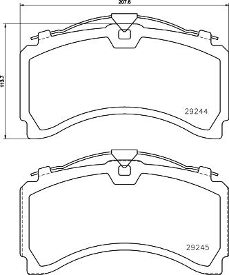 DON CVP128K - Brake Pad Set, disc brake car-mod.net