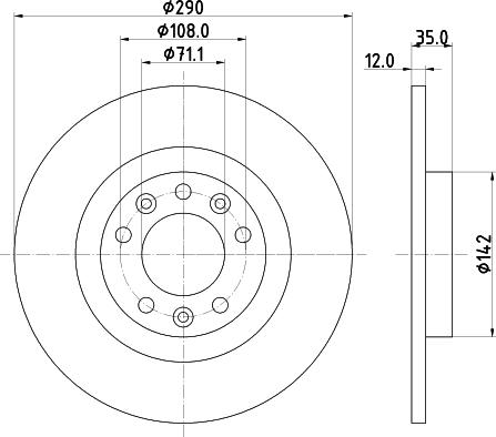 DON PCD19742 - Brake Disc car-mod.net