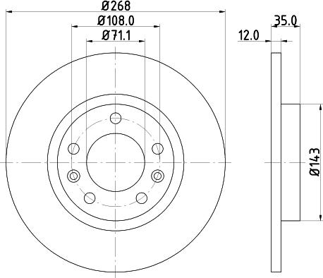 DON PCD19712 - Brake Disc car-mod.net