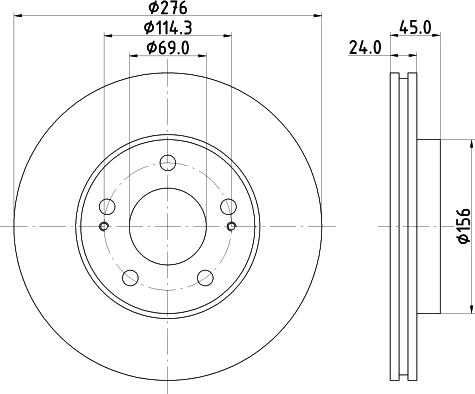 DON PCD15562 - Brake Disc car-mod.net