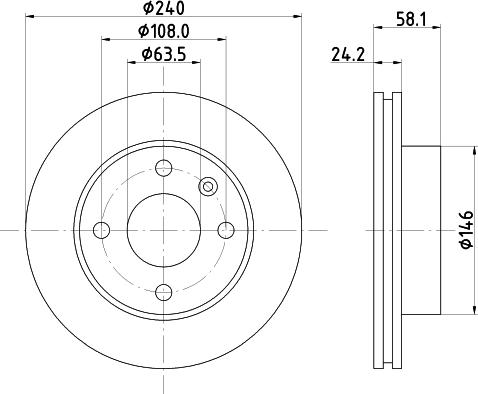 DON PCD16042 - Brake Disc car-mod.net
