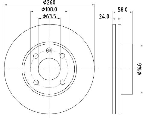DON PCD16732 - Brake Disc car-mod.net