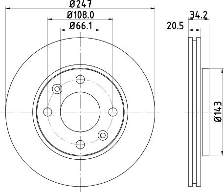 DON PCD10872 - Brake Disc car-mod.net