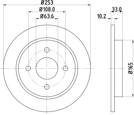 DON PCD10722 - Brake Disc car-mod.net