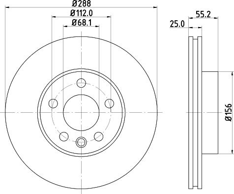 DON PCD11852 - Brake Disc car-mod.net