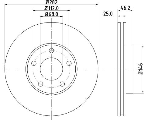 DON PCD12552 - Brake Disc car-mod.net