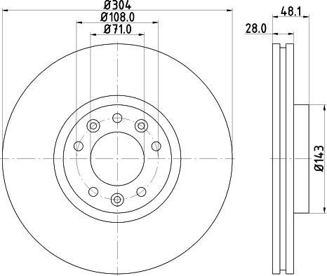 DON PCD20812 - Brake Disc car-mod.net