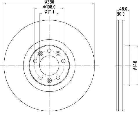 DON PCD22871 - Brake Disc car-mod.net