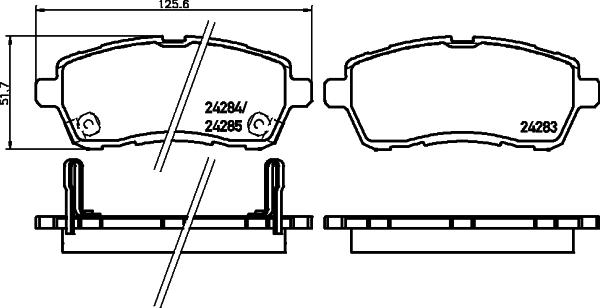 DON PCP1091 - Brake Pad Set, disc brake car-mod.net