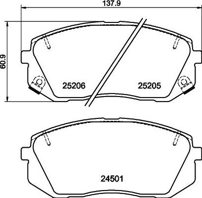 DON PCP1054 - Brake Pad Set, disc brake car-mod.net