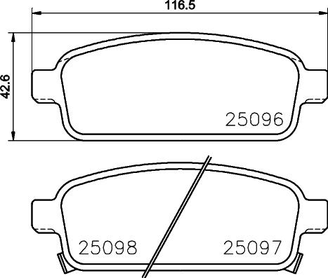 DON PCP1052 - Brake Pad Set, disc brake car-mod.net