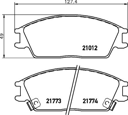 DON PCP1072 - Brake Pad Set, disc brake car-mod.net